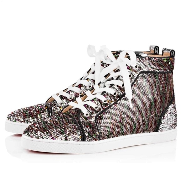 BNIB Christian Louboutin bip bip sequin rainbow - Picture 3 of 6